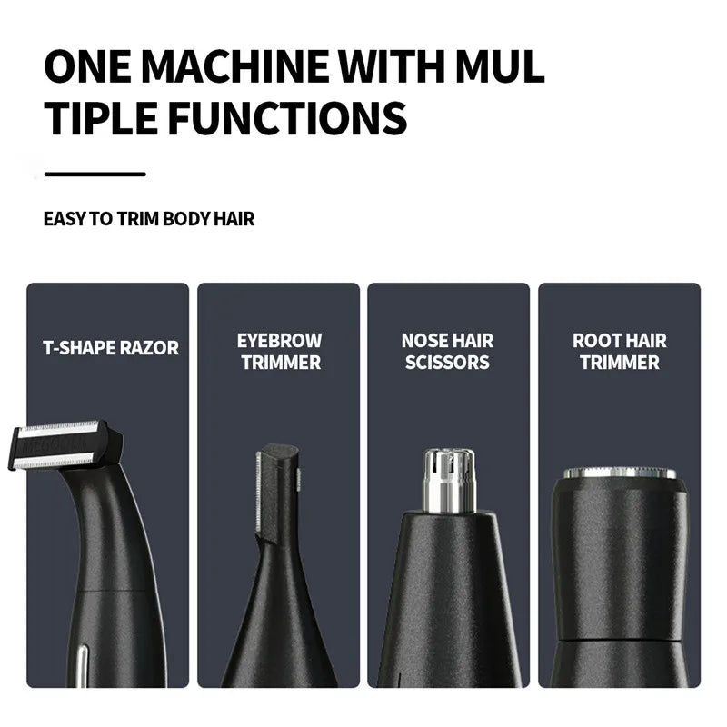 GZHJGOS 4-in-1 Electric Hair Trimmer for Women & Men – Face, Eyebrow, Nose, Body, USB Rechargeable