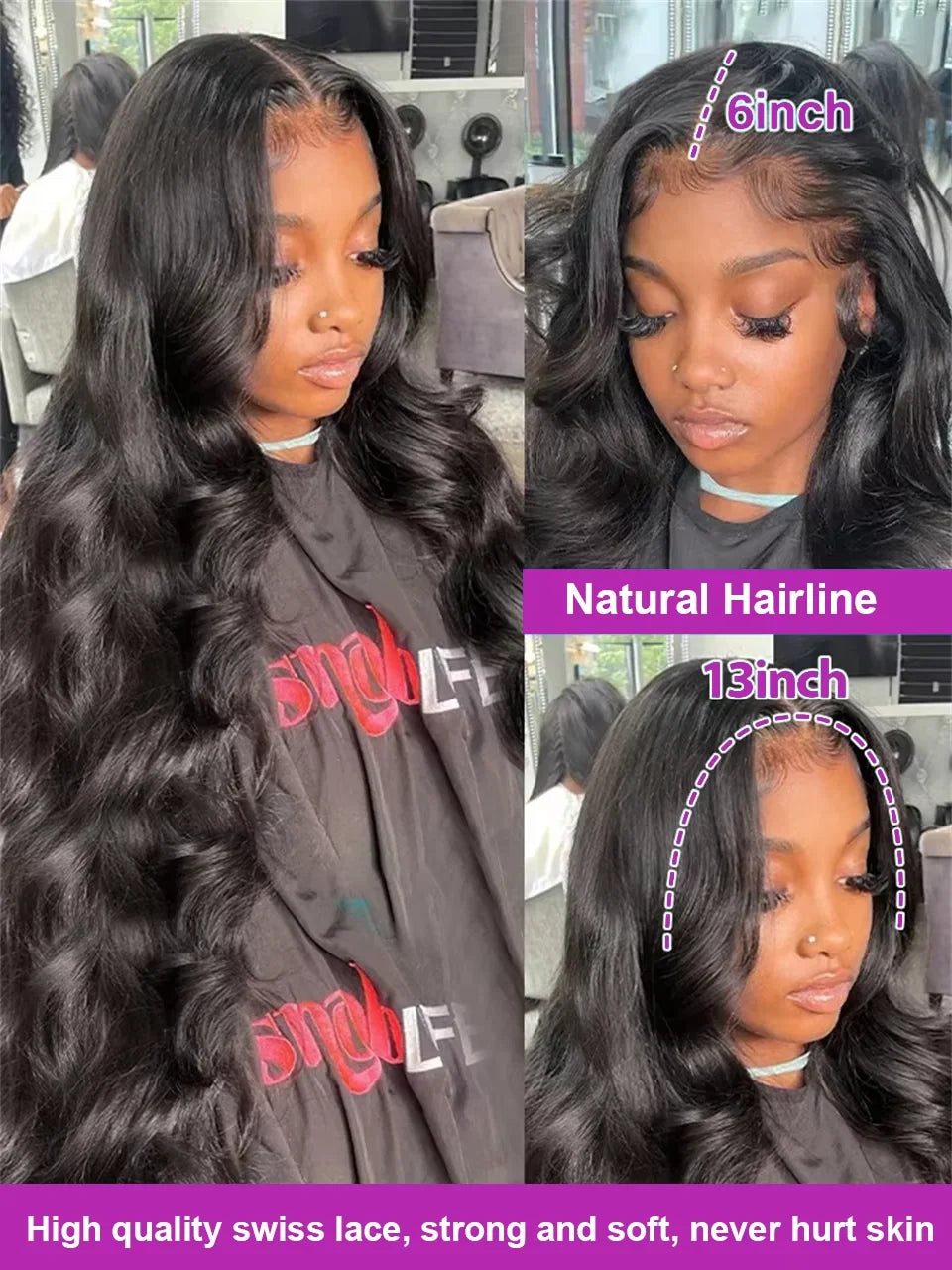 HD Transparent 13x4 13x6 Body Wave Lace Front Wig Pre Plucked 360 Lace Frontal Wig Human Hair Wigs For Women 5x5 Closure Wig