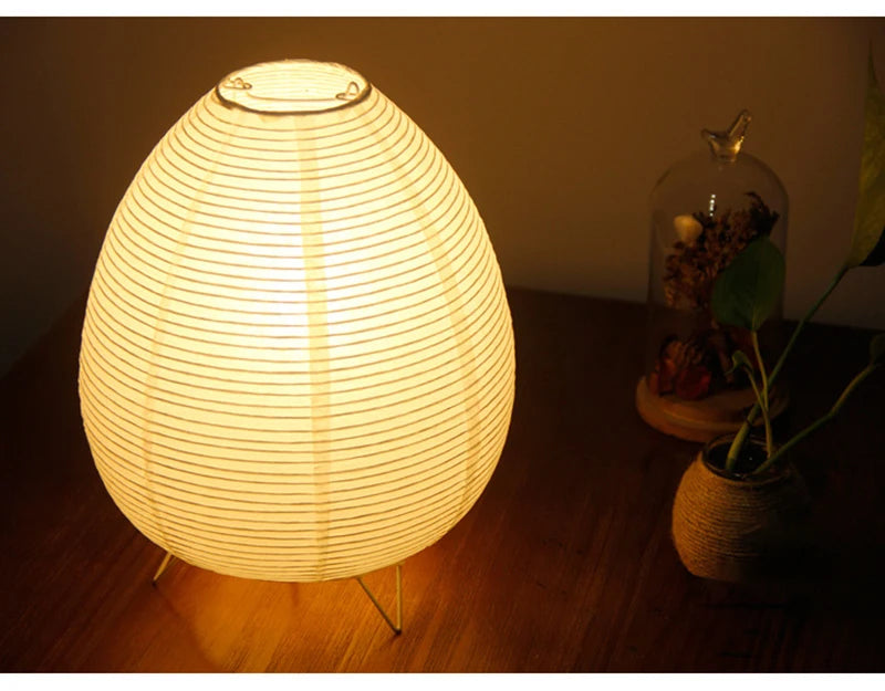 Rice Paper Table Lamp – White Lantern Design