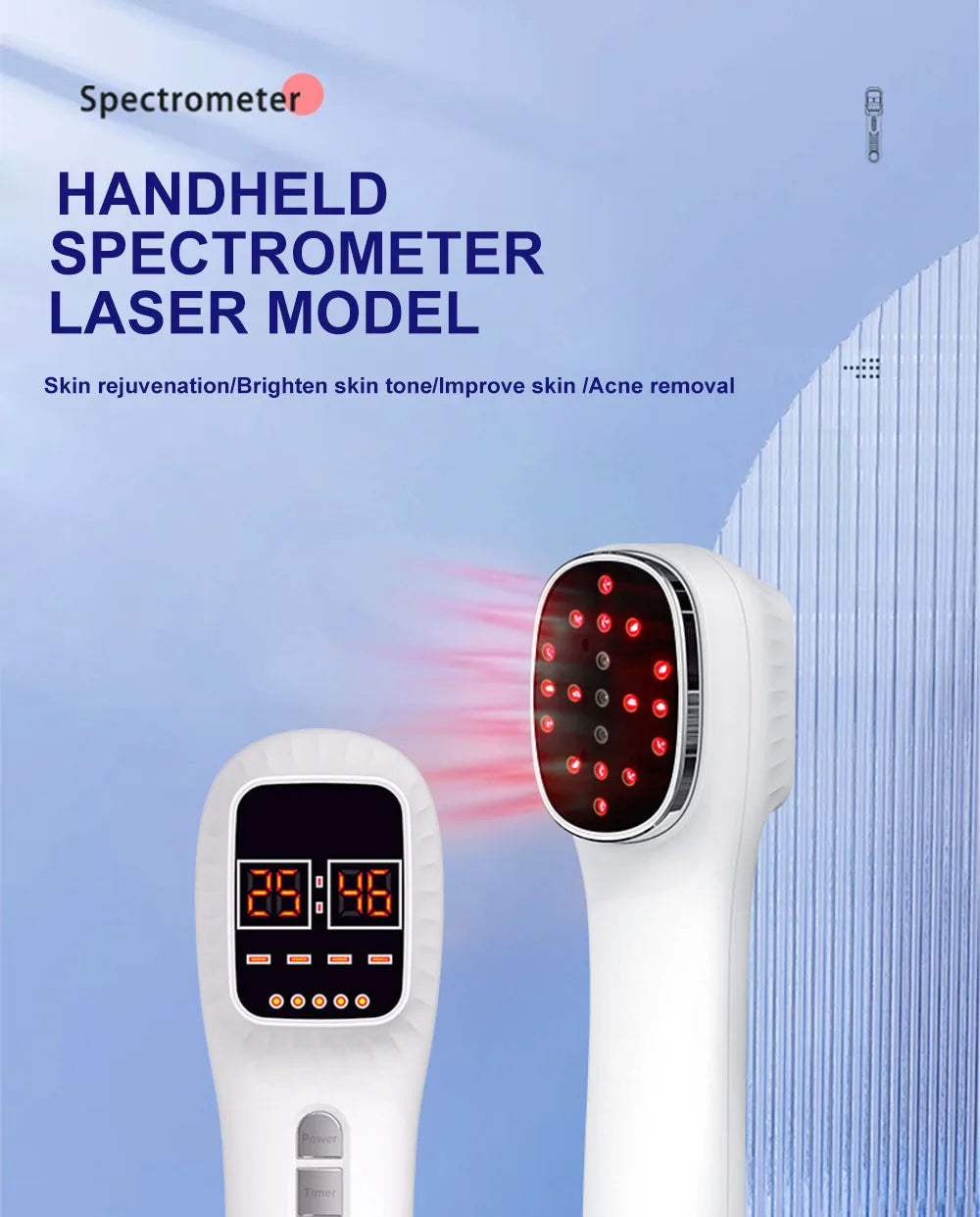 Handheld Red Light & Infrared Therapy Device – 650nm + 808nm Face & Body Skin Rejuvenation