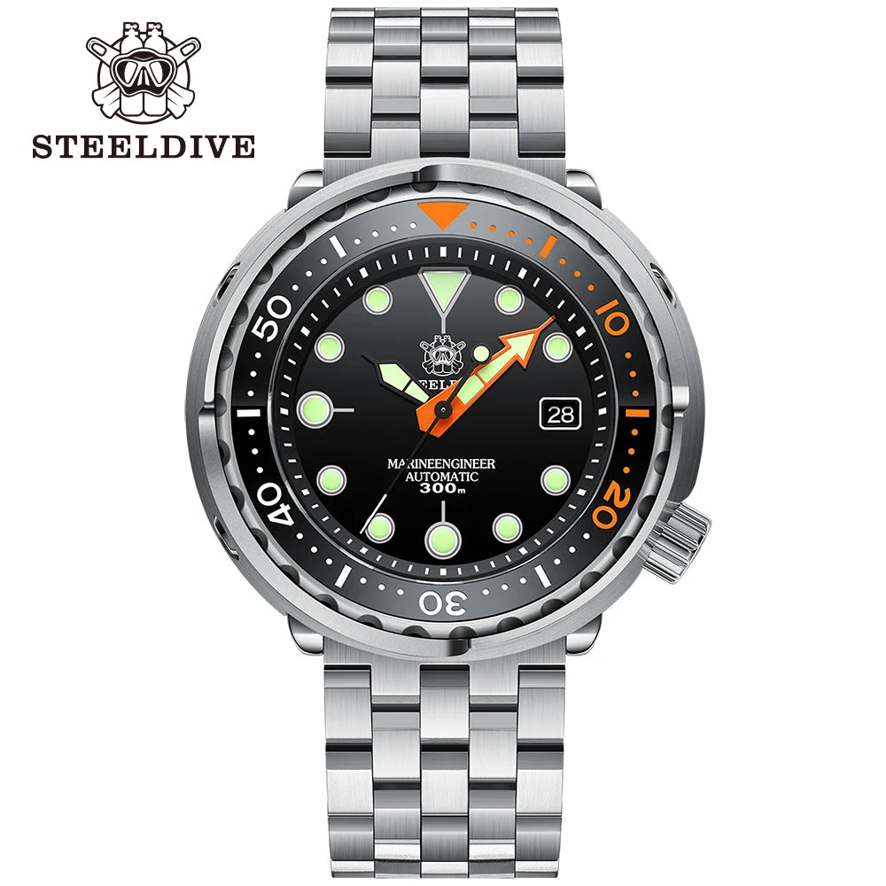 STEELDIVE SD1975C Tuna Can Dive Watch | 300M Waterproof NH35 Movement Ceramic Bezel