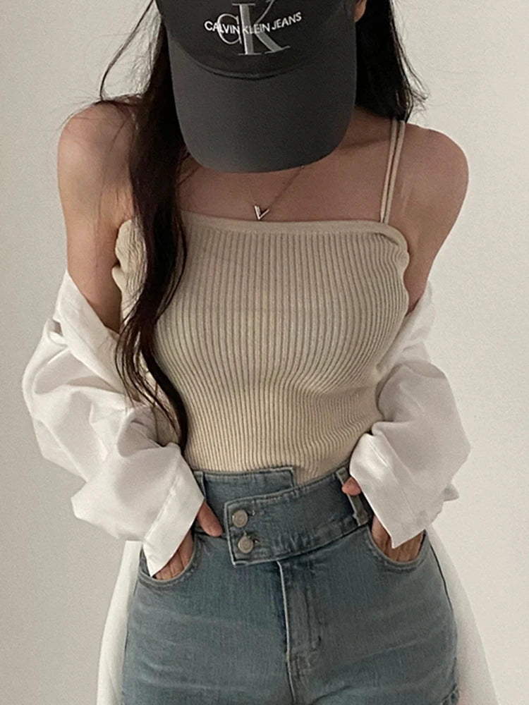 Women's Halter Crop Top – Backless Sleeveless Slim Solid Tube Cropped Vest for Summer