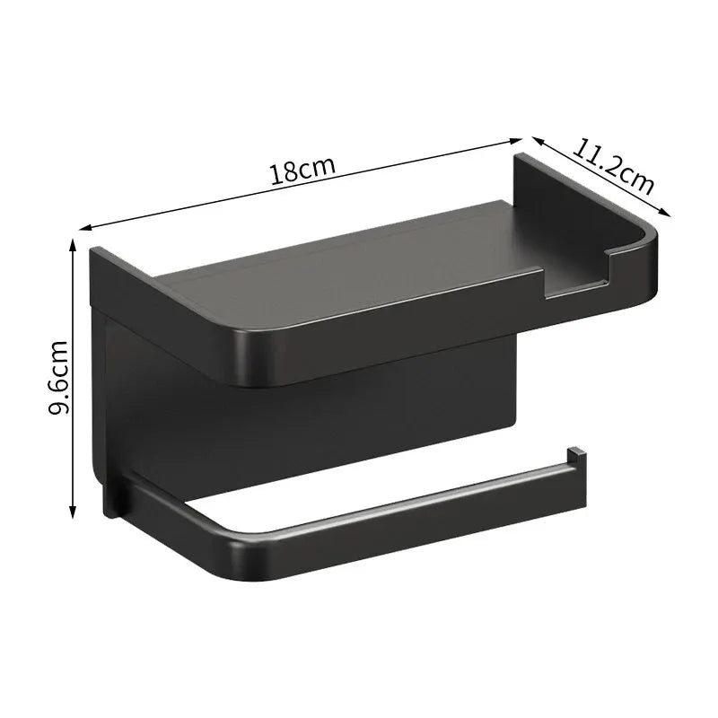 Wall-Mounted Toilet Paper & Storage Rack — Multi-Use Bathroom & Kitchen Organizer