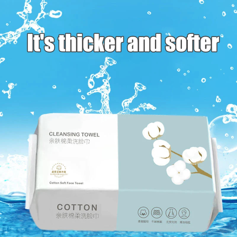 Disposable Pearl Cotton Face Towels — Wet & Dry Cleansing Towel