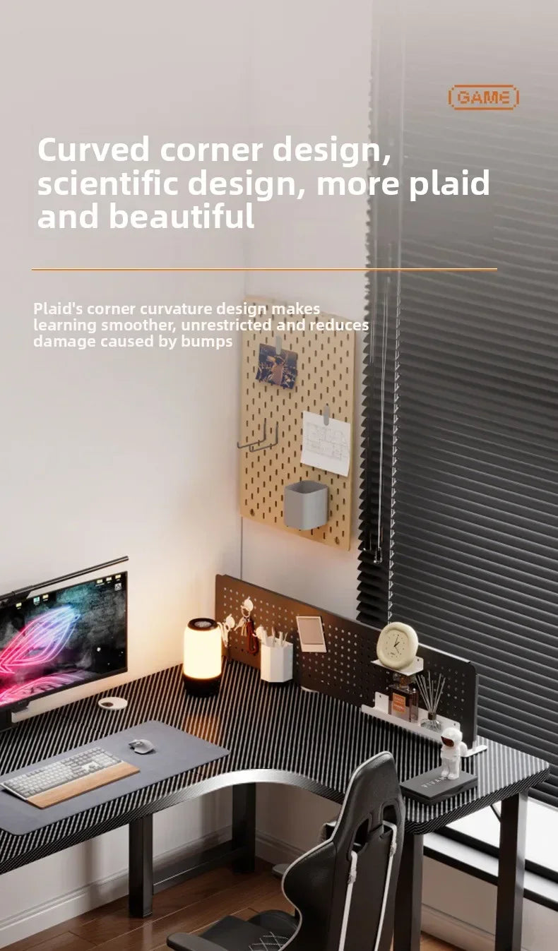 L-Shaped Corner Computer Desk — Home Study Table, Office Writing Desk & E-Sports Gaming Setup
