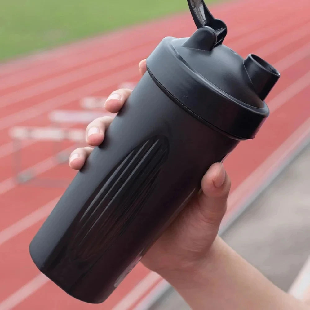 Portable Protein Shaker Bottle 600ml — Leak-Proof with Mixing Ball for Gym & Outdoor Use