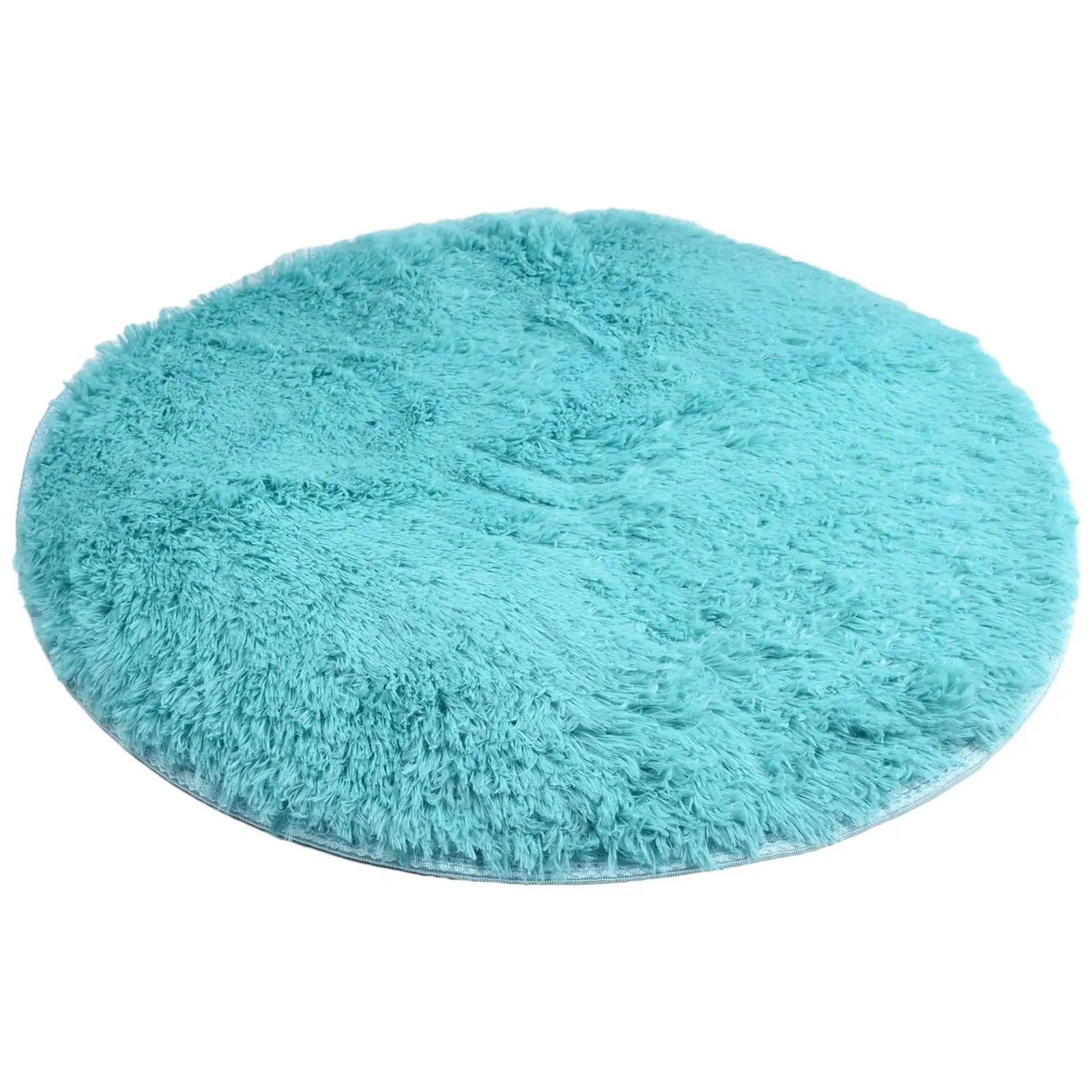 Super Soft Shaggy Area Rug – Anti-Slip 4cm Pile Round Rug for Living Room & Bedroom, 12 Colors & 3 Sizes