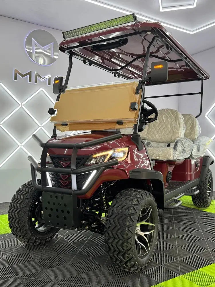 Grey Electric Golf Cart — 4 Seater 48V/60V/72V 5KW Street Legal Hunting Cart
