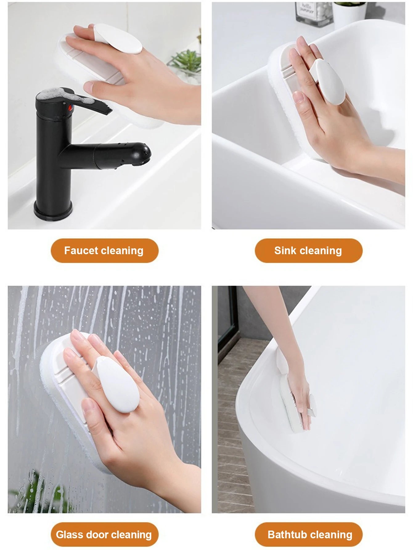 Flexible Bendable Cleaning Brush — Sponge Scrubber for Hard-to-Reach Areas