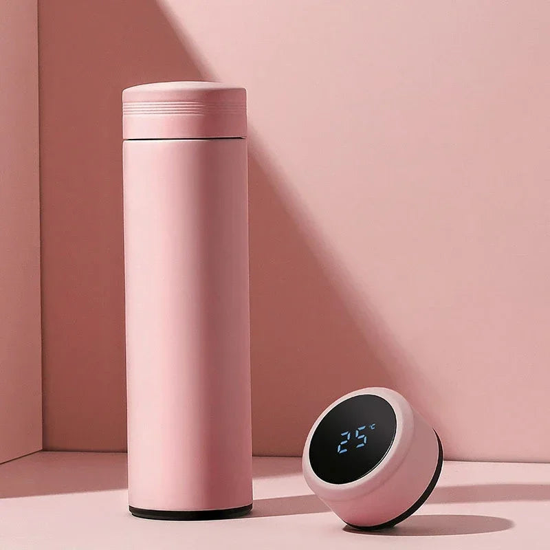 Trebalena 500ml Temperature Display Vacuum Thermos Bottle – 304 Medical-Grade SS, 24Hr Hot & Cold, Touch Temp Lid, 8 Colors