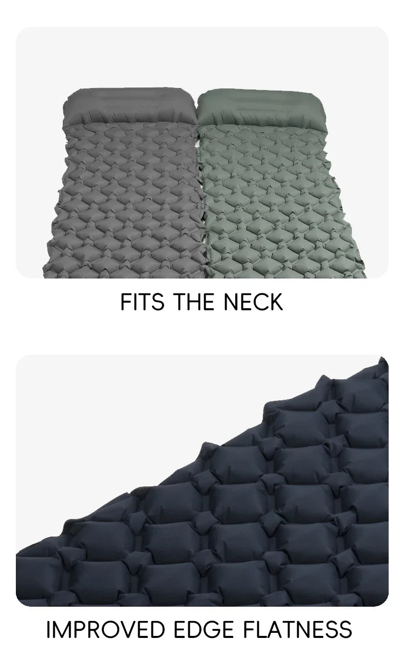 TARKA Inflatable Camping Mat with Pillow – Self-Inflating Air Mattress for Hiking, Climbing & Outdoor