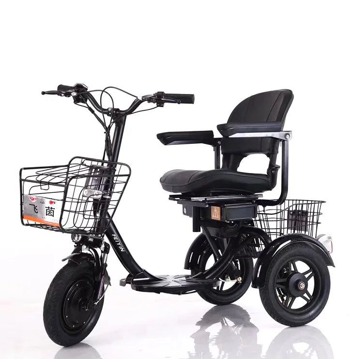 3-Wheel Electric Mobility Scooter for Adults, Folding Long-Range Design
