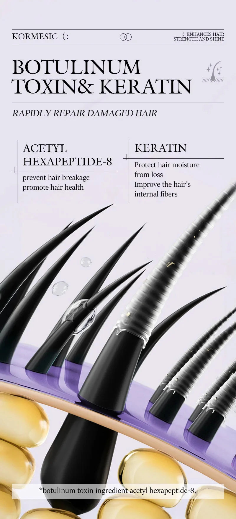Magic Keratin Hair Enhancing Oil Fast Restore Hair Soft Smooth Shiny Deep Moisturizer Frizzy Dry Scalp Korean Hair Care Products