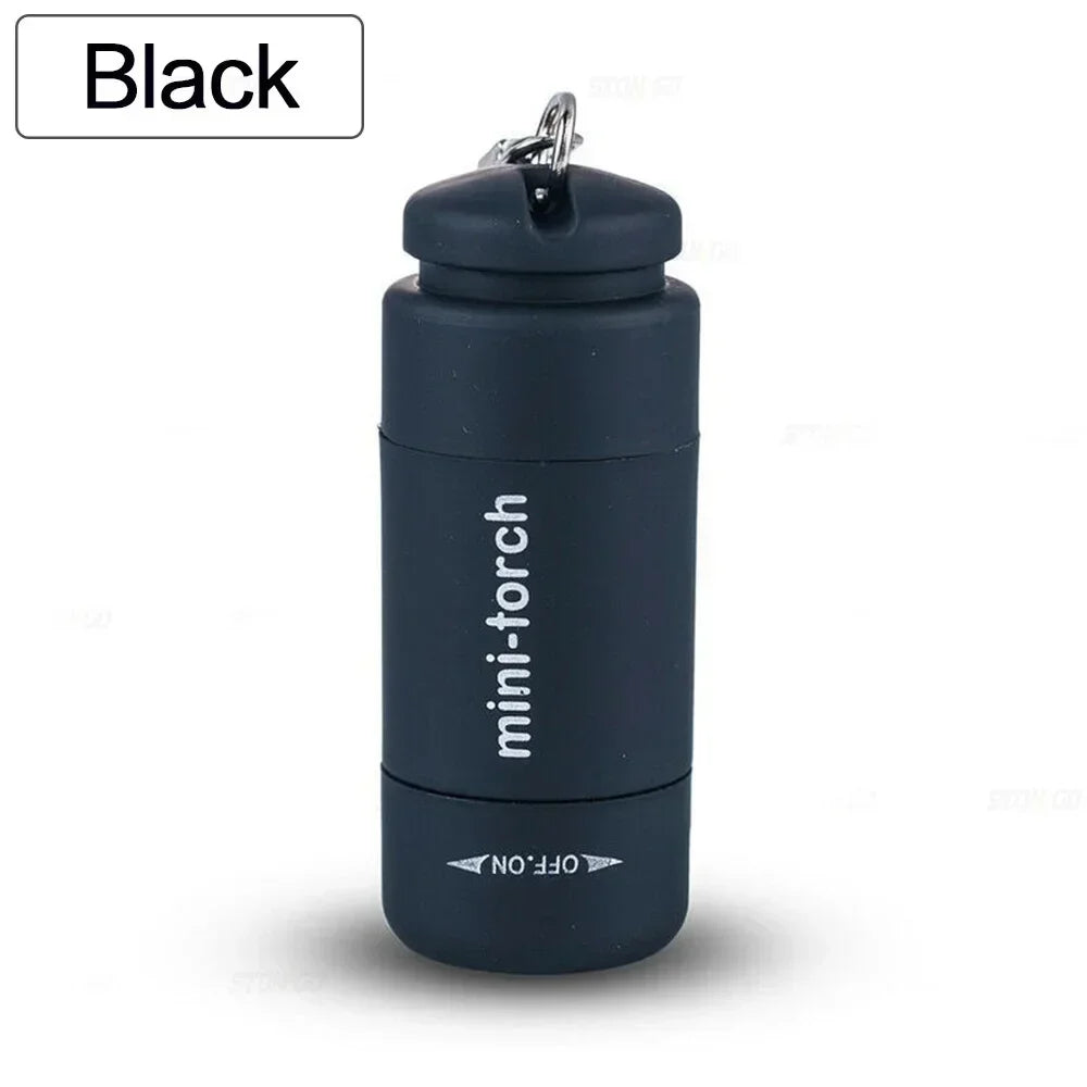 USB Mini Keychain Flashlight – Rechargeable EDC Torch, Waterproof, 16 Colors, Pocket-Sized LED Light