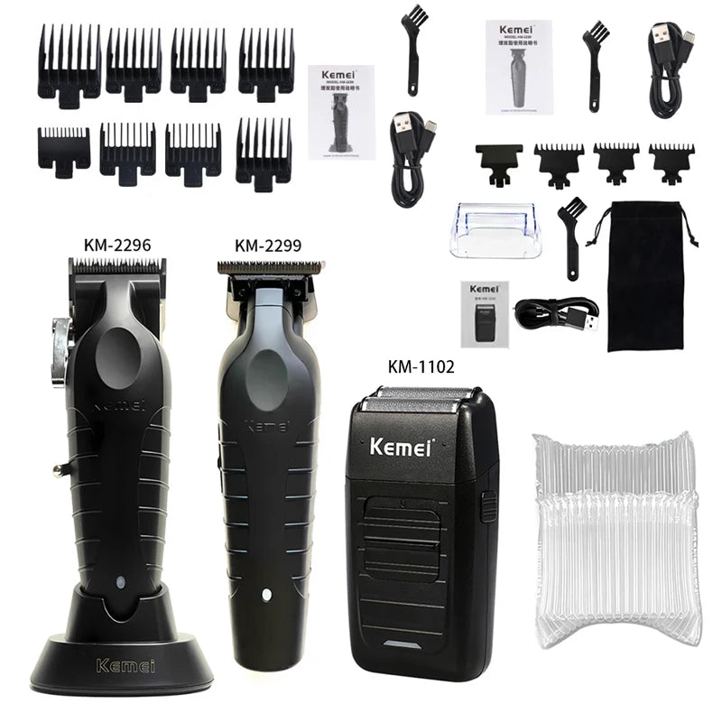 Professional Hair Clipper & Trimmer Kit — Electric Shaver for Men, Multiple Models
