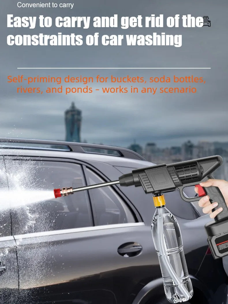 Cordless Pressure Washer – Self-Priming & Adjustable Spray