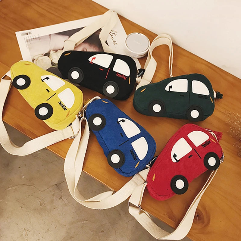 Cute Car Shape Mini Crossbody Messenger Bag – Cartoon Novelty Shoulder Bag for Women