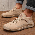Faux Leather Lace-Up Casual Loafers