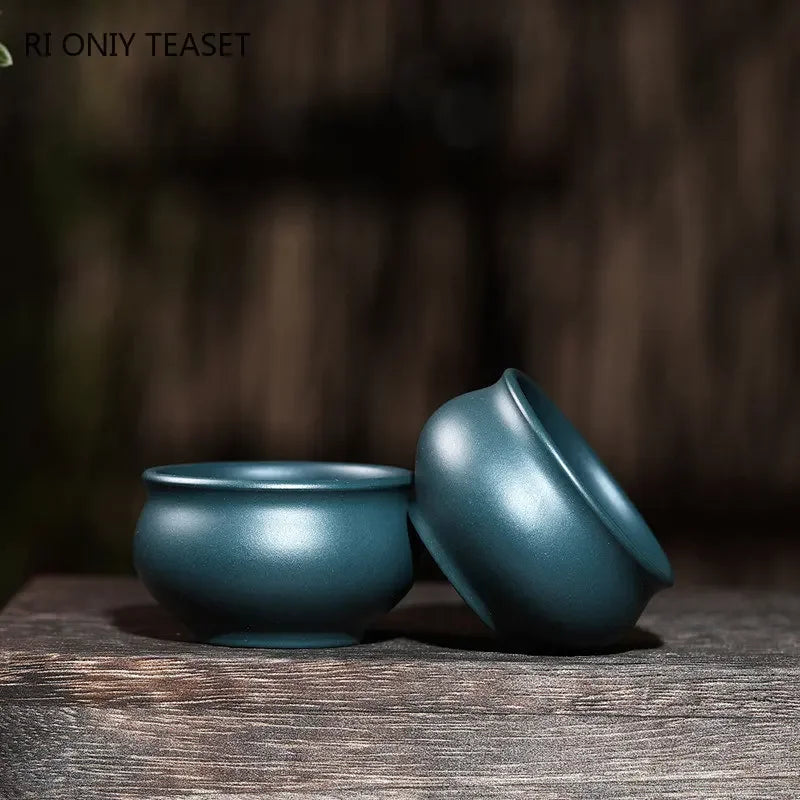 Purple Clay Teacups – Two-Piece 40ml Set
