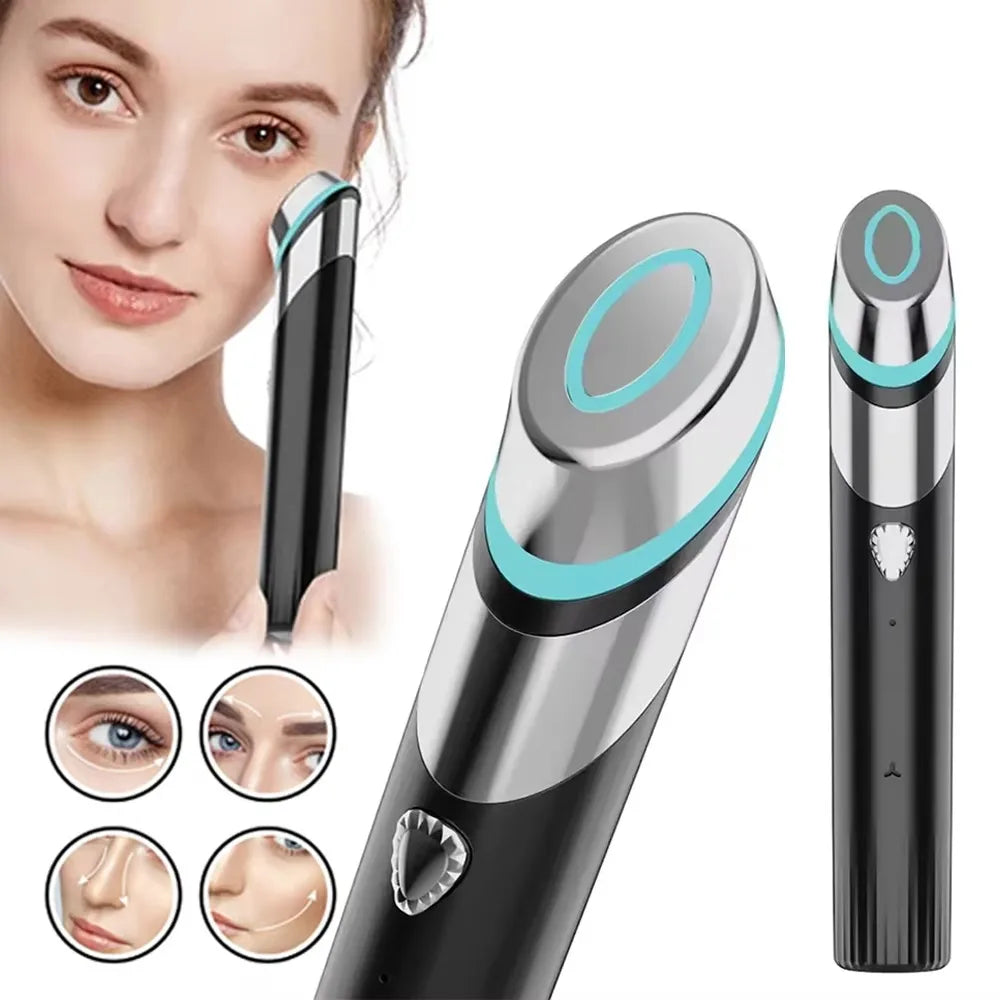 4-in-1 Microcurrent Skin Booster Wand – Red Light Therapy, Therapeutic Heat & Vibration Anti-Aging Face Tool
