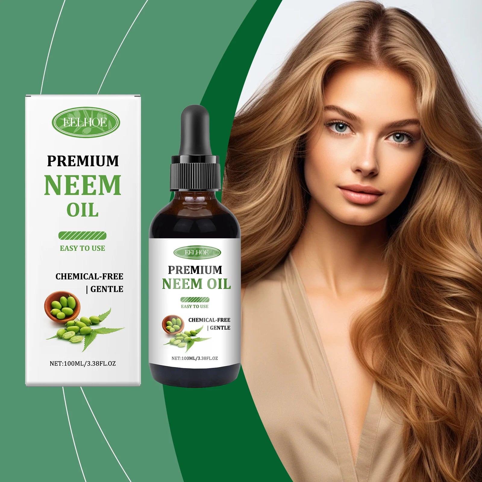 Eelhoe Neem Oil Essential Oil — Scalp Nourishing Skincare Armor Massage Oil