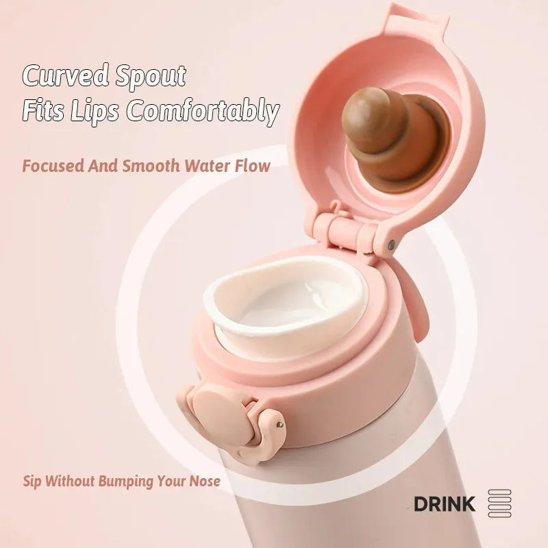 500ml 6-Layer Vacuum Thermos Tumbler – One-Touch Lid, 316 SS, Triple Seal Leakproof, Curved Spout, Soft-Touch Matte, 6 Colors