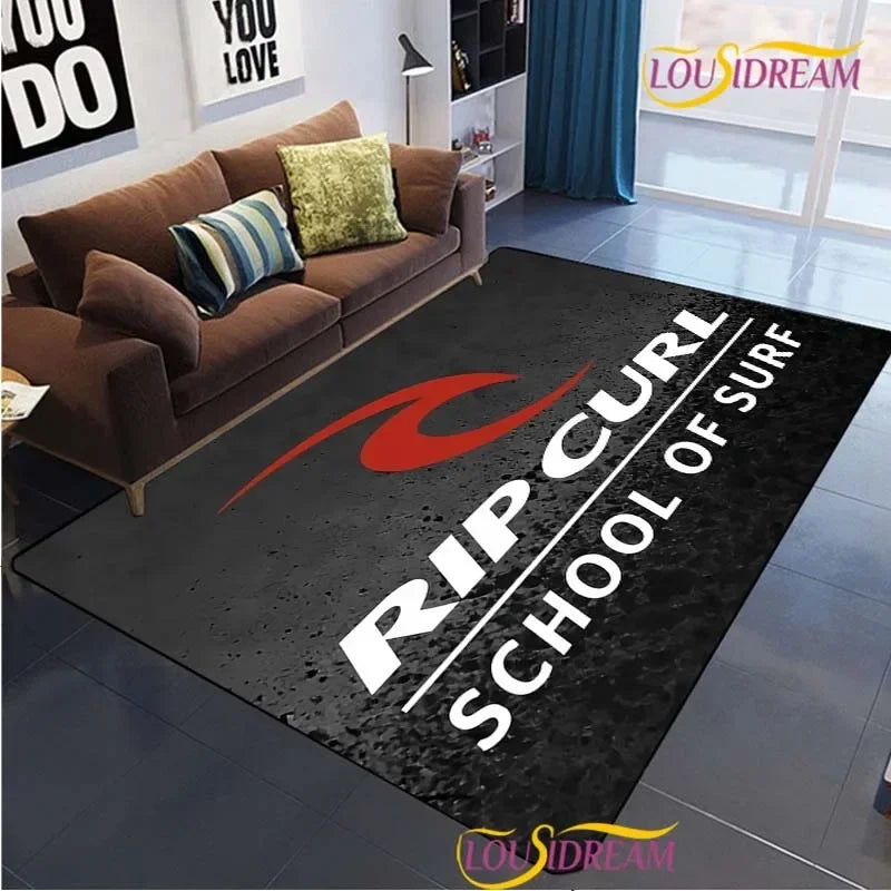 Surf Print Area Rug – Non-Slip Living Room, Bedroom & Kitchen Carpet