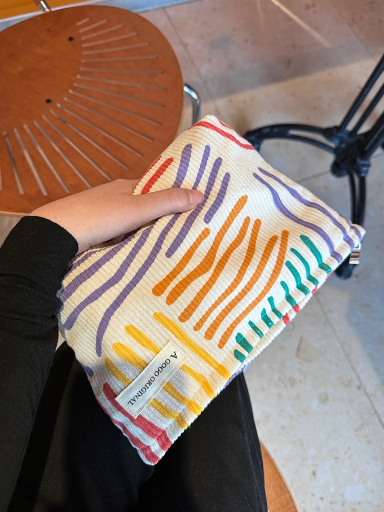Large Capacity Corduroy Travel Cosmetic Bag