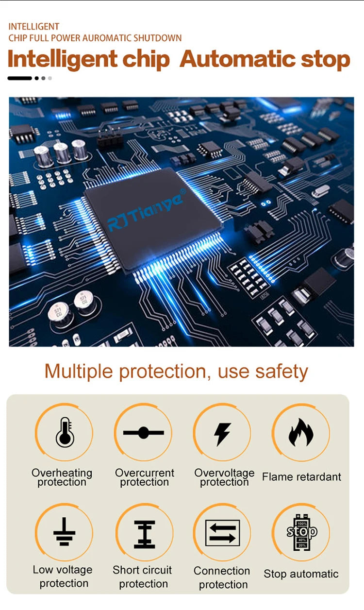 12V 6A Smart Car Battery Charger — LCD Touch Screen Pulse Repair for AGM, GEL & Lead Acid Batteries