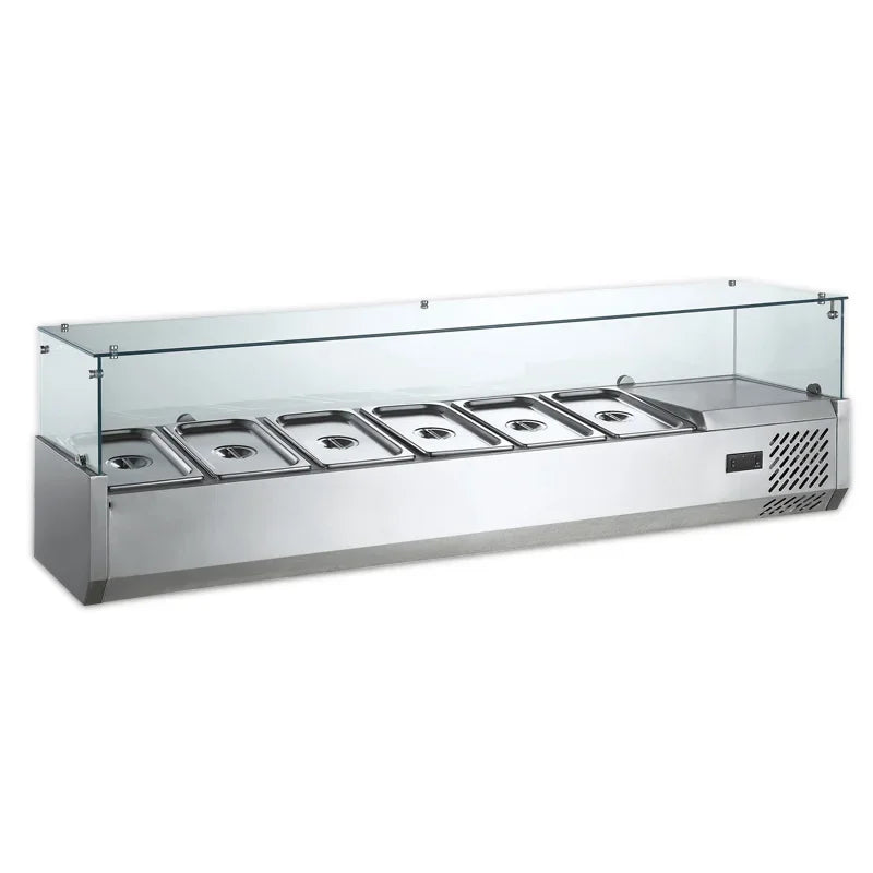 Commercial Refrigerated Salad Cabinet – Pizza Prep Table & Dessert Freezer 220V