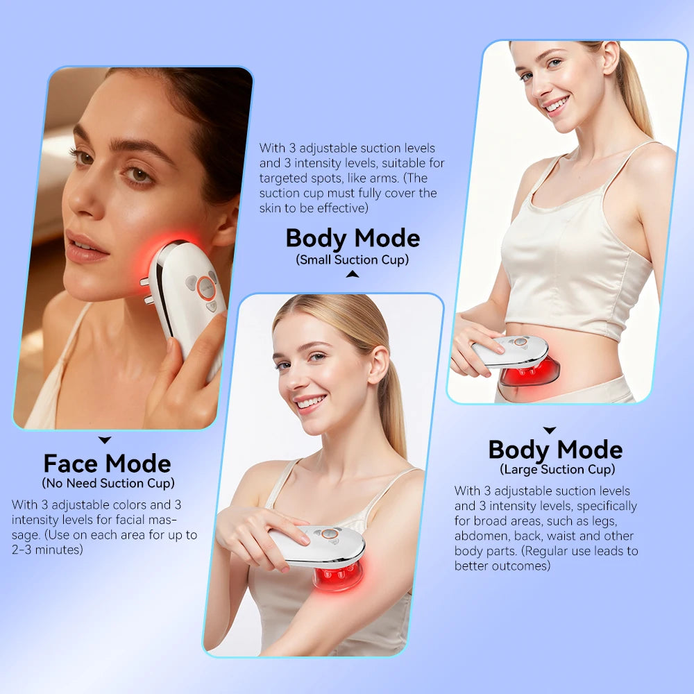 OZEMEI Face & Body Sculpting Massager – Electric Cellulite, Cupping & Guasha Device with EMS