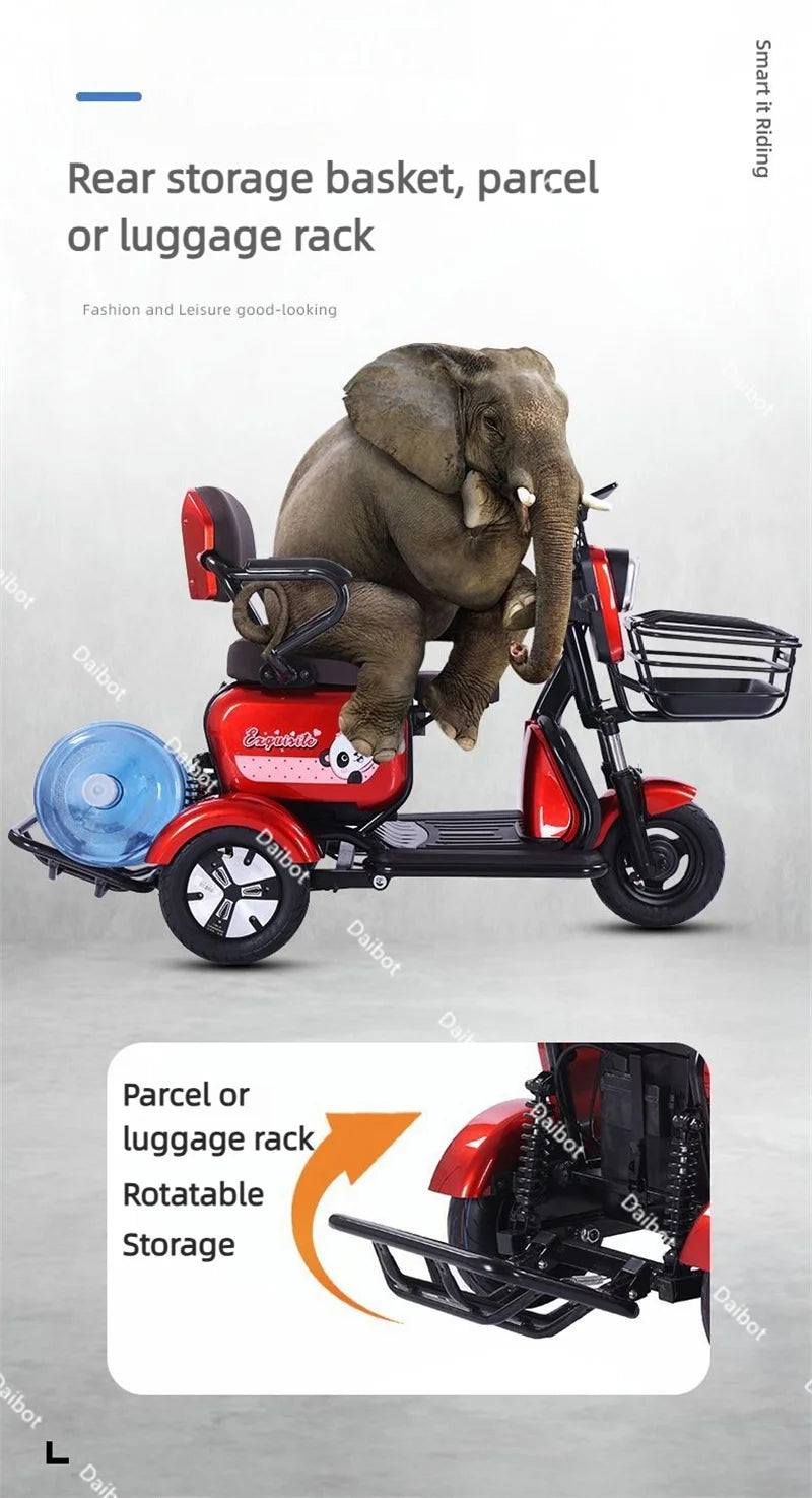 3-Wheel Mini Mobility Scooter – 48V 700W, 35 km Range