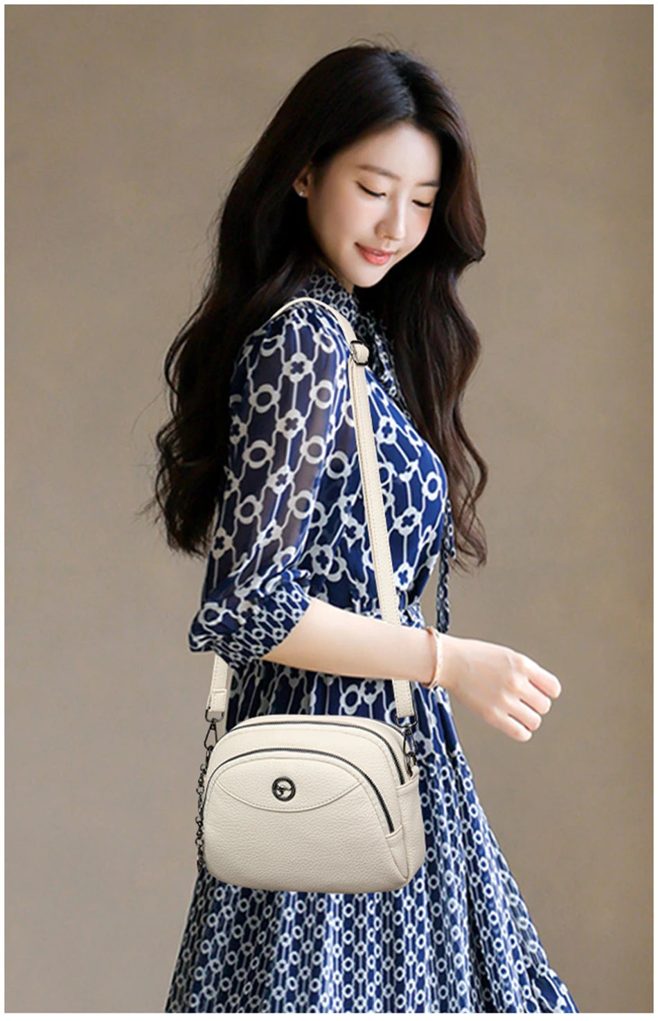 Luxury Solid Color Square Shoulder Crossbody Bag – Vintage PU Leather Messenger Handbag for Women