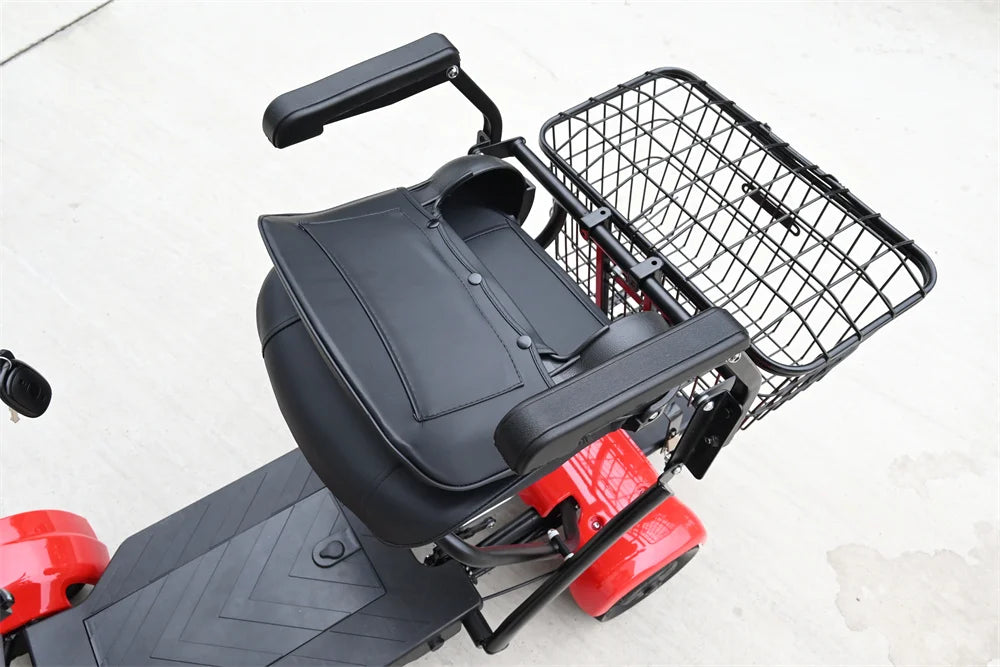 Foldable 4-Wheel Mobility Scooter – 250W Dual Motor, 20–50 km Range