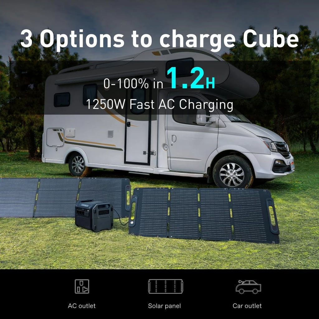 Cube 1000 Power Station, 2200W & 1024Wh LiFePO4