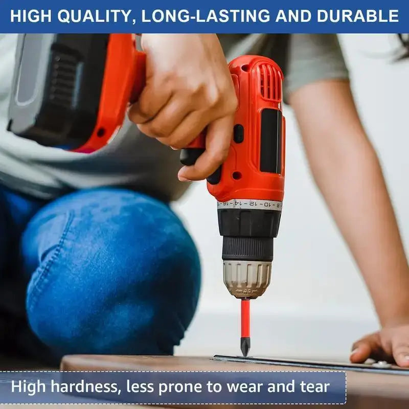 Never Lose a Bit. — Magnetic Non-Slip S2 Steel Drill Bit Set | 3, 6 & 12 Pieces, Crosshead & Impact Bits, Electric & Hand Drivers