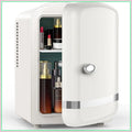 Mini Fridge for Bedroom — 4L / 6 Can Cosmetic Fridge for Skincare, Makeup, Medicine & Beverage, Portable Desk Cooler & Warmer, White