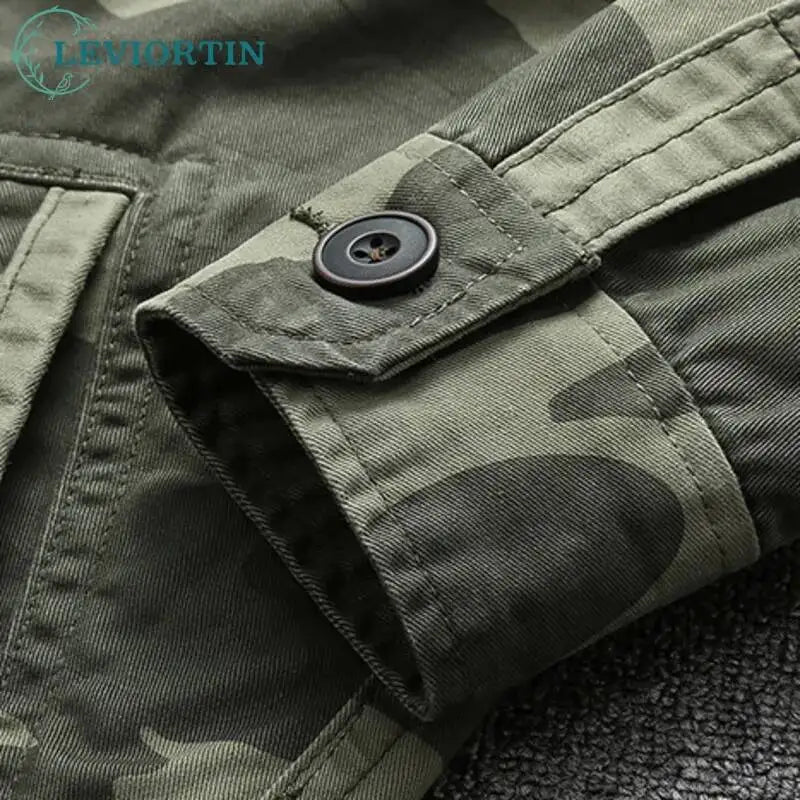 Men's Camouflage Cotton Work Jacket – Stand Collar