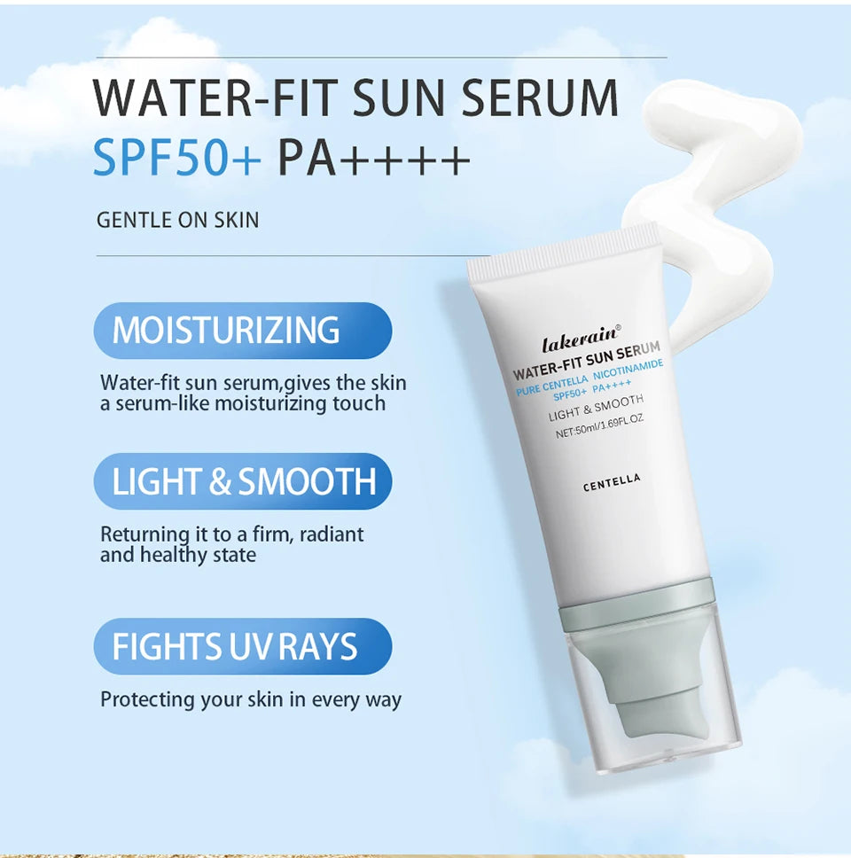 SPF50 Water-Fit Sun Serum – Lightweight Korean Sunscreen with Moisturizing & Oil Control