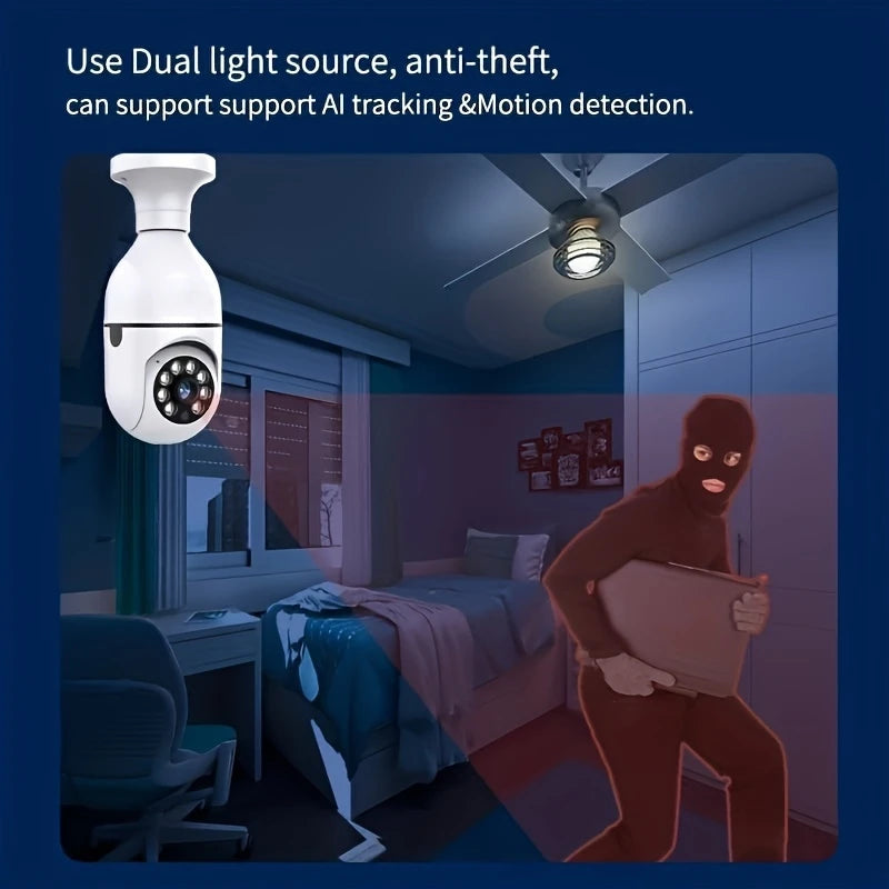 E27 Wi-Fi Bulb Security Camera with Two-Way Audio