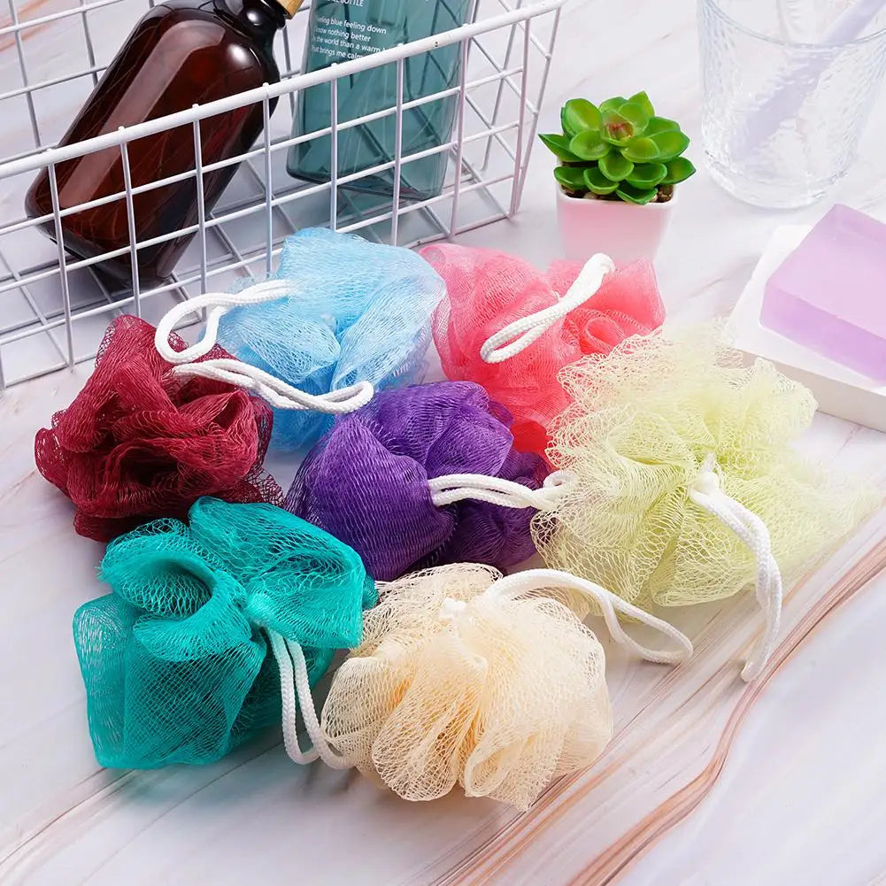 Soft Mesh Foaming Bath Sponge Ball – Exfoliating Body Scrubber & Skin Cleaner