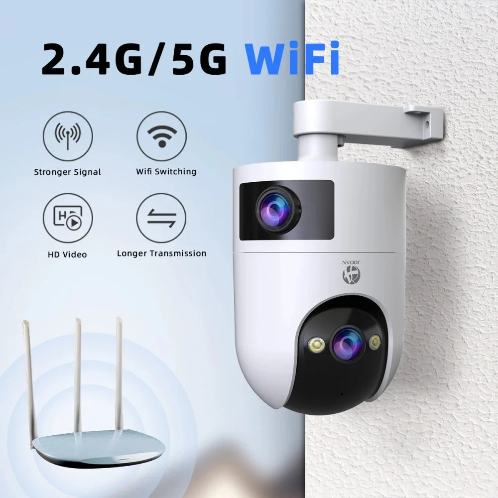 JOOAN Dual-Lens Wi-Fi Security Camera with Motion Alerts