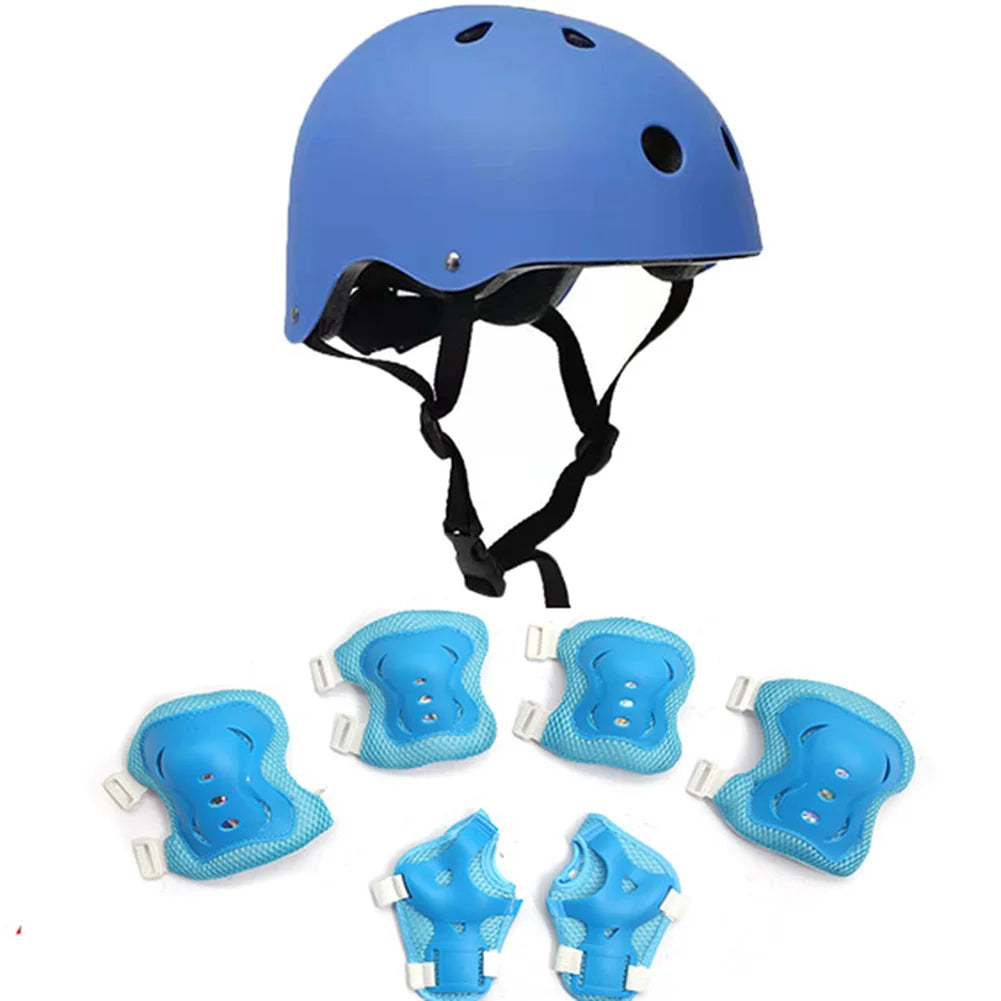 Children's 7-in-1 Protective Body Gear Set – Helmet, Impact Resistant, Shock-Absorbing & Breathable for Outdoor Sports