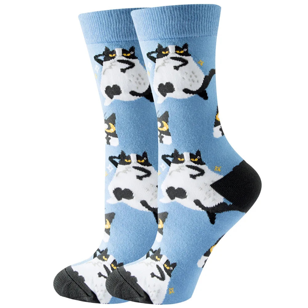 Women's Animal Print Socks – Cotton-Blend Crew
