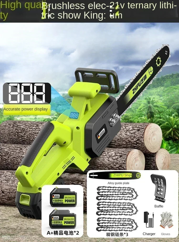 Portable Handheld Electric Saw — Cordless Mini Chainsaw for Wood Cutting