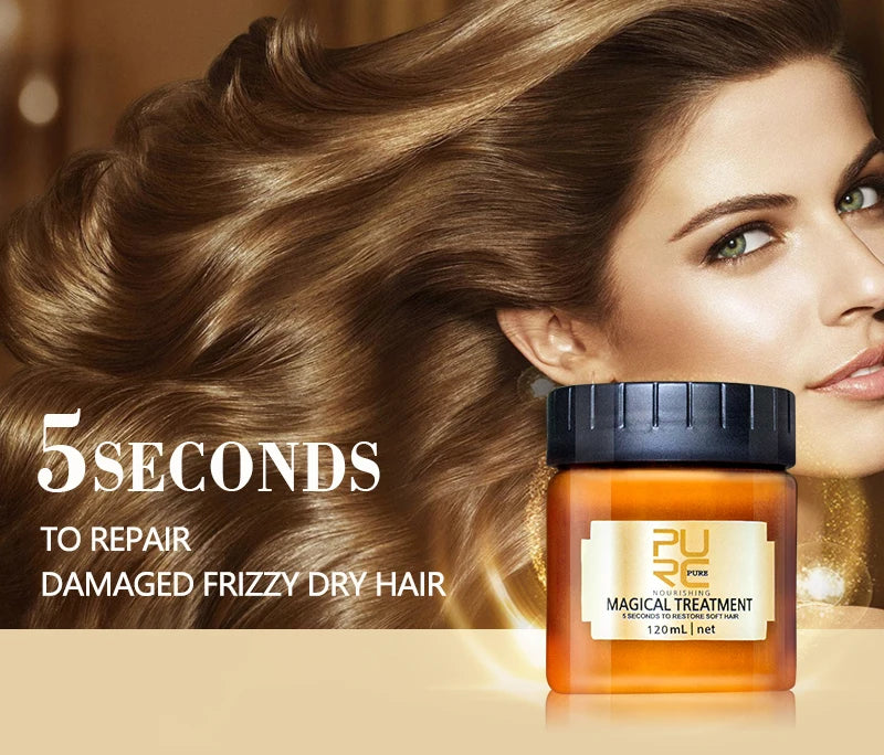 PURC Brazilian Keratin Hair Treatment Straightening Smoothing For Deep Curly Hair Treatment Professional Hair Care Products PURE