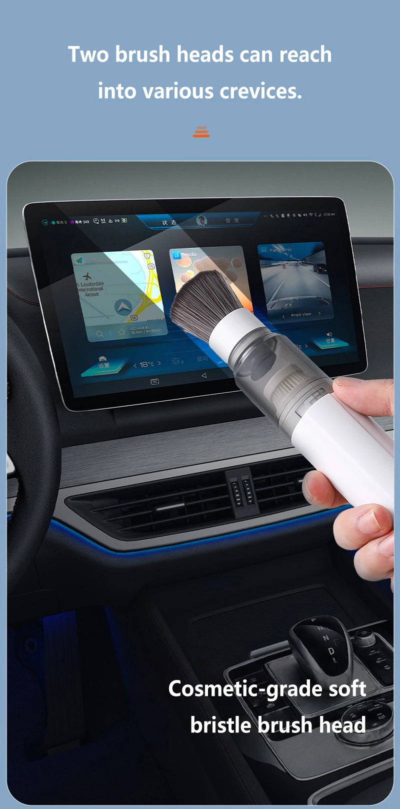Mini Handheld Vacuum Cleaner – 3-in-1 Car & Desk Cleaner