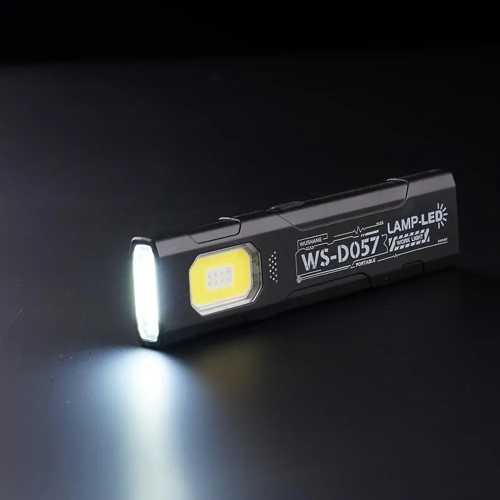 Mini COB LED Keychain Flashlight – USB-C Rechargeable, 5-Mode, IPX6 Waterproof EDC Pocket Light
