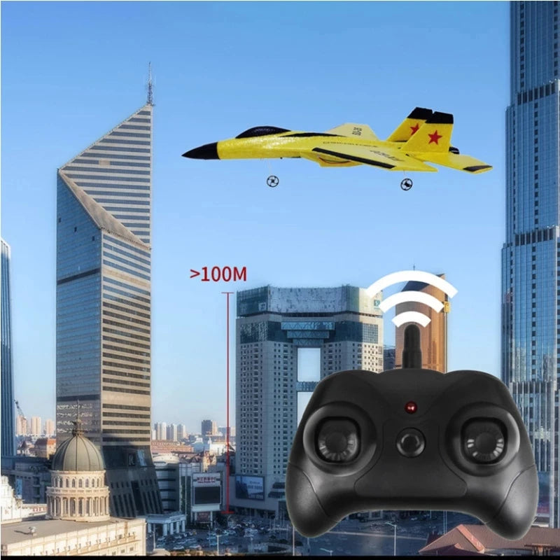 SU35 RC Glider Airplane – 2.4G Remote Control Fighter Plane with LED Lights for Kids