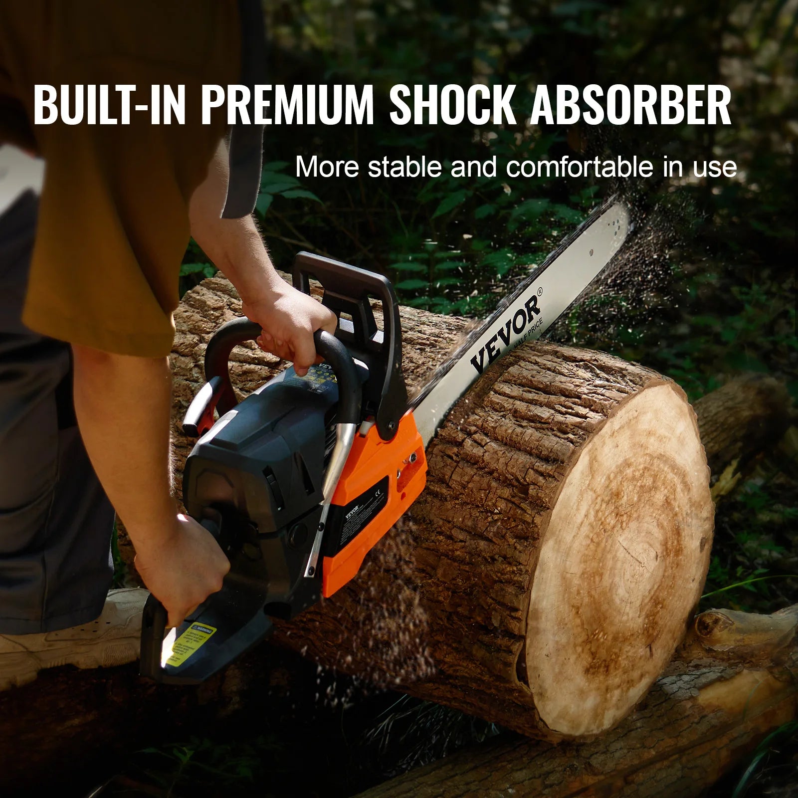 58CC 20" Gas Chainsaw — 3.22HP Cordless Gas-Powered Saw